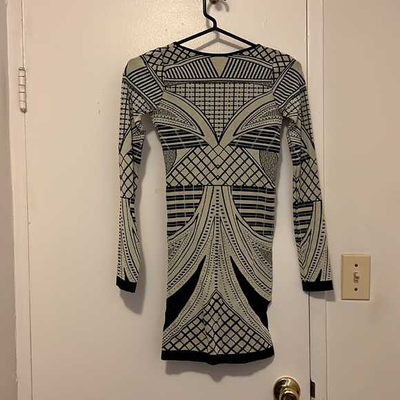 Free People black and white Intarsia Bodycon dress M/L - Picture 2 of 5